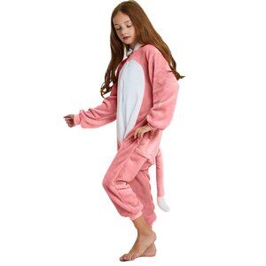 ABENCA Kids Fox Onesie Fleece Pajamas Christmas Halloween Animal Cosplay Sleepwe